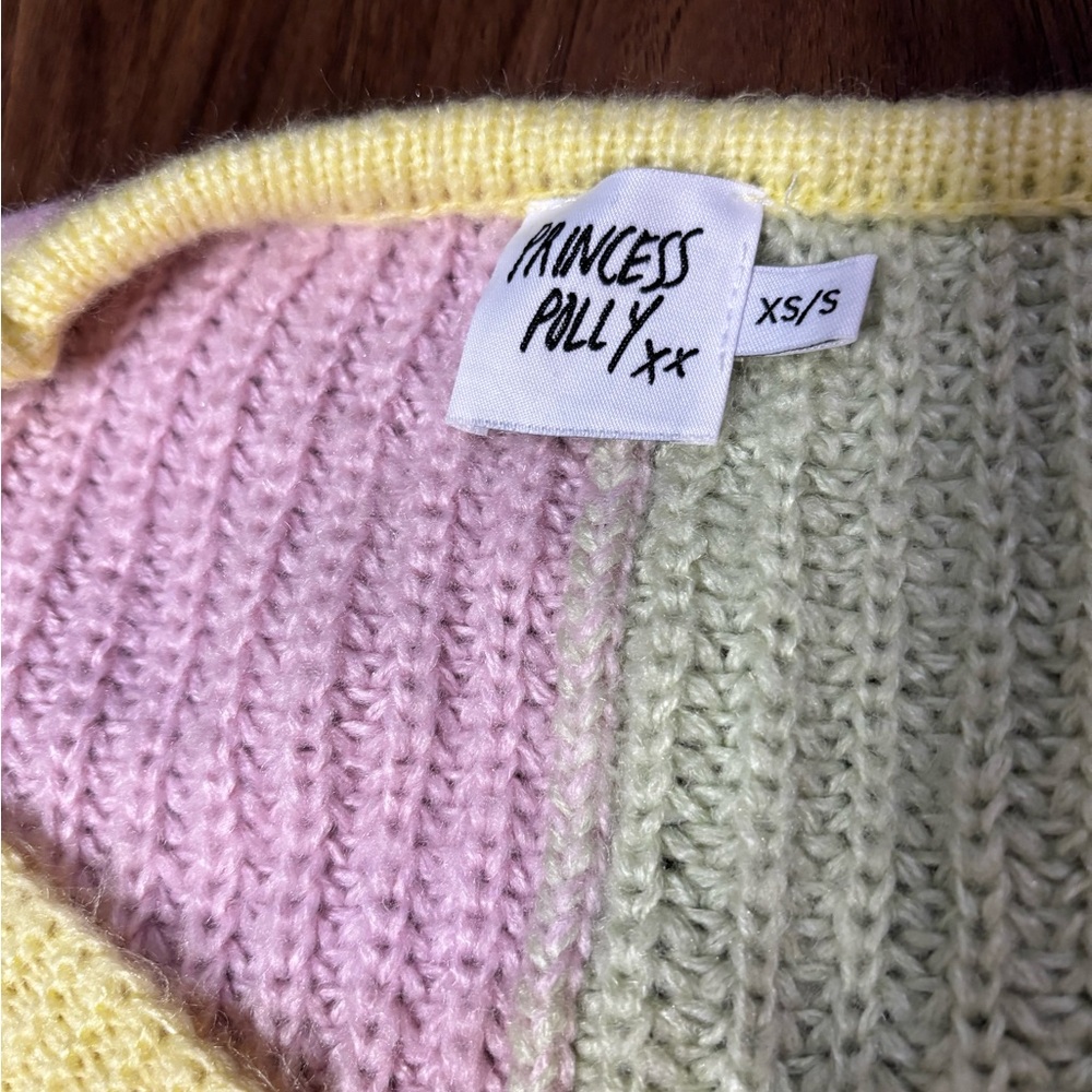 Princess Polly Pastel Colorblock Cardigan - Picture 2 of 9